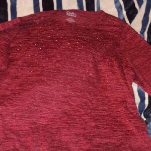 croft & barrow Ruby Red Sparkle Sweater Top